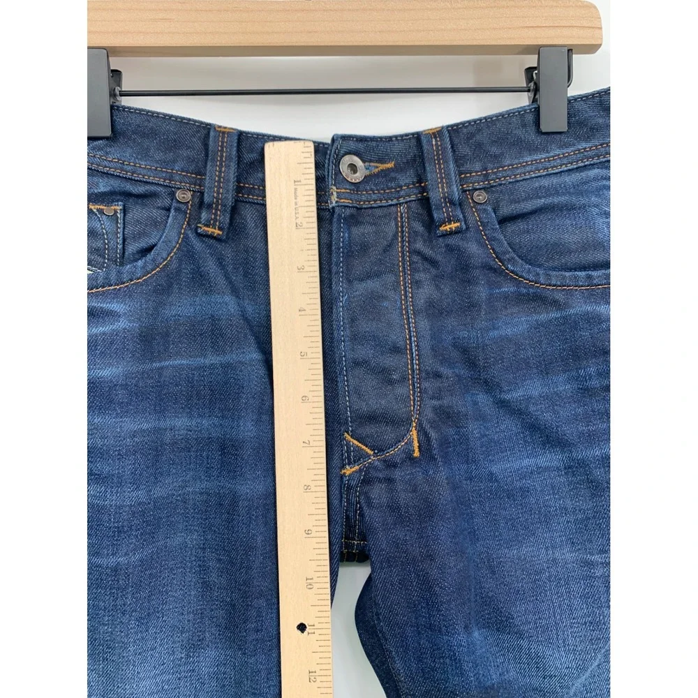 Diesel Larkee Jeans Mens 31x30 Blue Straight Leg Dark Wash Button Fly Denim